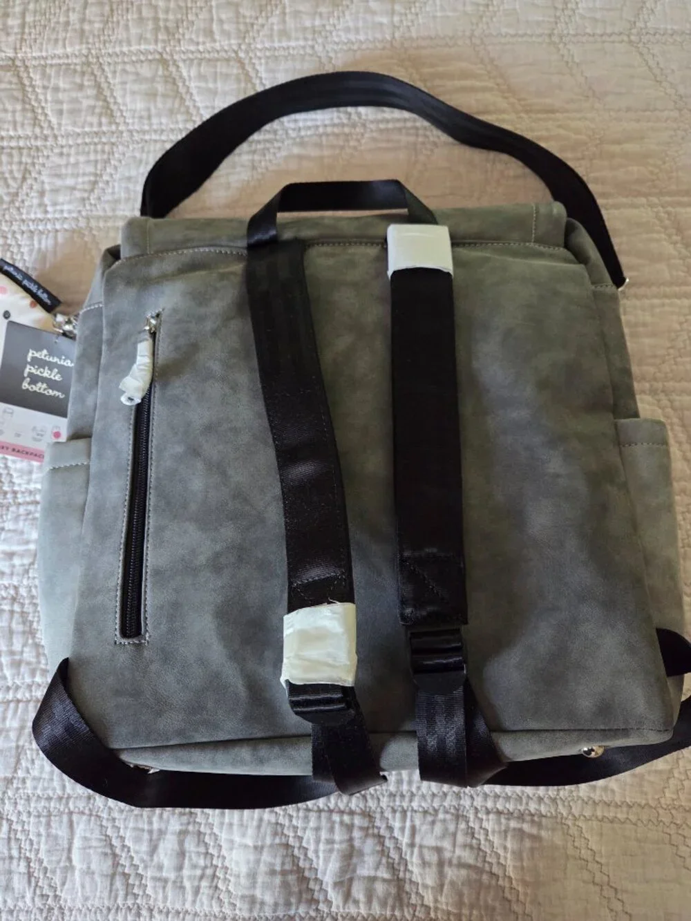Petunia Pickle Bottom Boxy Gray Backpack